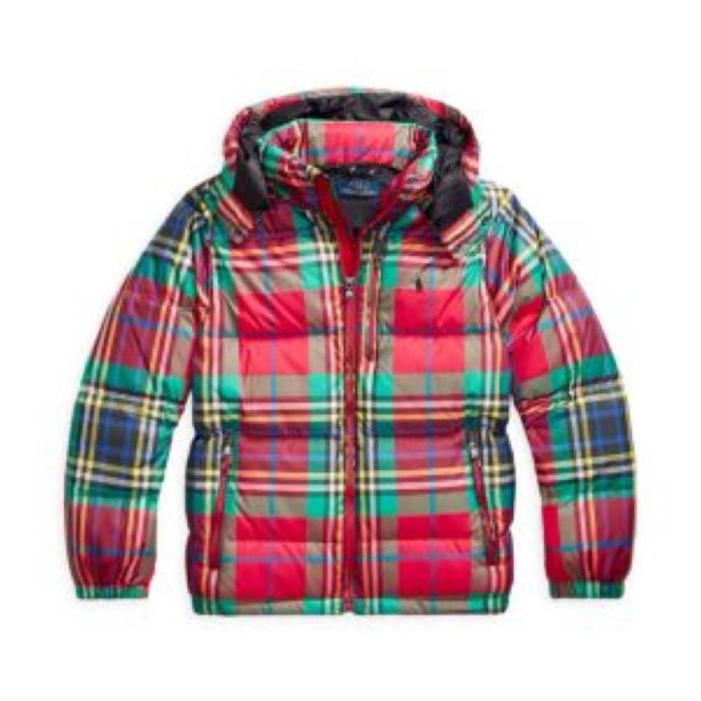 Boys Ralph Lauren Plaid Puffer Jacket